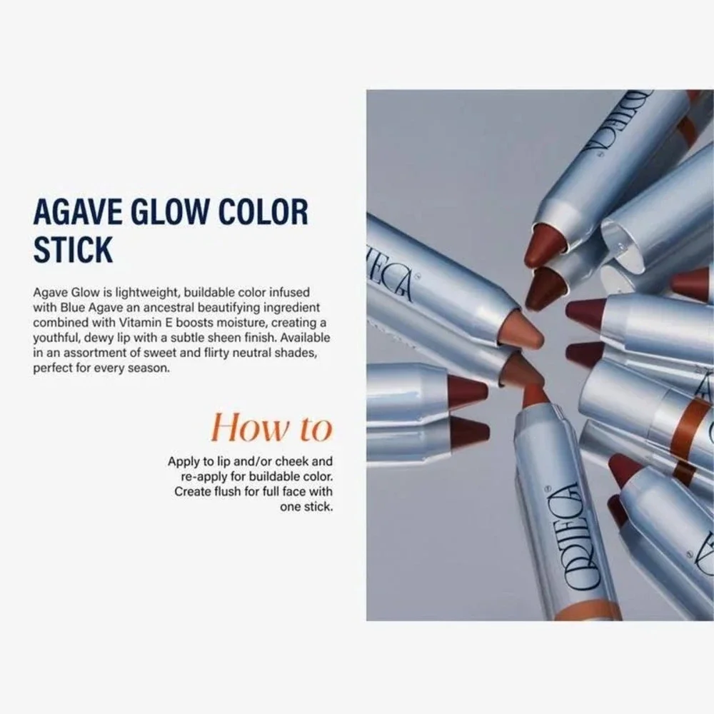NEW Ortega Agave Glow Color Stick Nubes Lip and Cheek Tint Dewy Finish